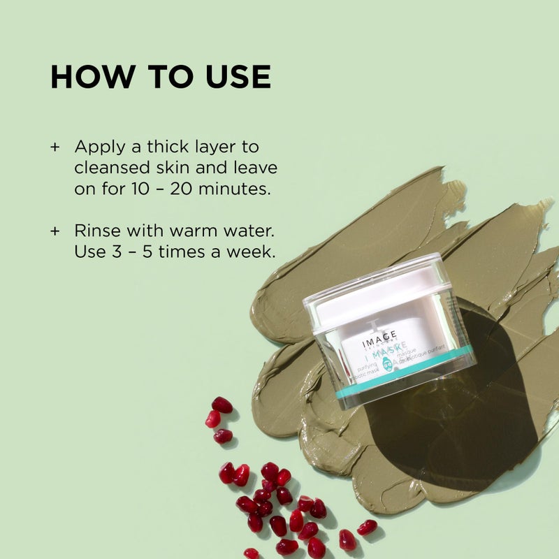 IMAGE Skincare, I MASK Purifying Probiotic Mask, Clay and Charcoal Facial Mask, Refine, Balance and Remove Impurities, 2 oz - Image 5