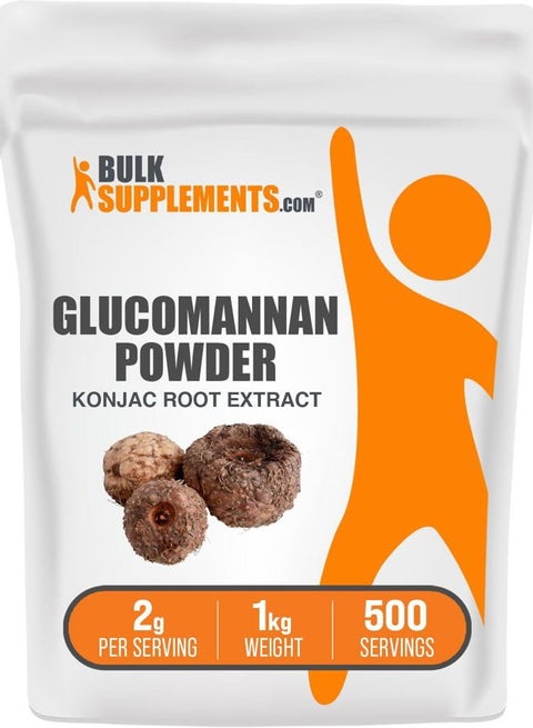 .com Glucomannan Powder - from Konjac Root Extract Powder, Glucomannan Supplements - Gluten Free, 2g per Serving, 1kg (2.2 lbs) (Pack of 1)