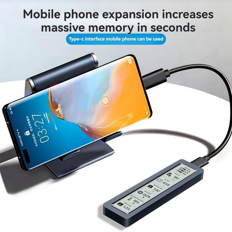 M.2 NVMe SSD aluminum alloy external box USB3.2 Type-C interface 10Gbps high-speed transmission C-C-A two-in-one data cable - Image 3