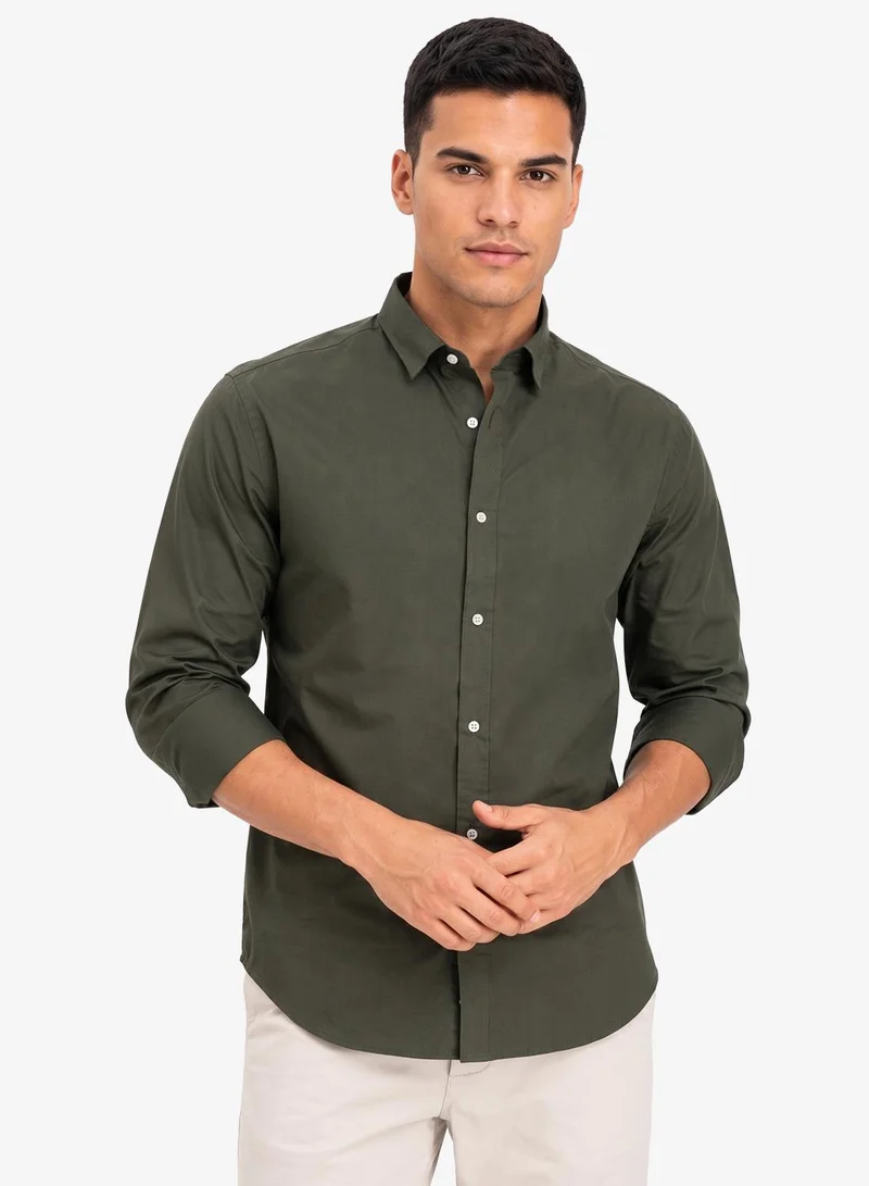 JACK & JONES Solid Regular Fit Shirt