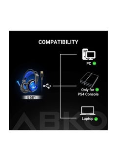 PC Headset with Dynamic Sensory & Noise-Cancelling Mic, 7.1 Surround Sounds, Mute Controls, LED Light, RGB Light for WFH PC, Laptop, Mac (B581 USB Gaming Headset with 7.1 Surround Sound) - pzsku/ZC35C5BD26279FCB4ADF6Z/45/_/1728825043/a027e1b7-af5e-4565-a563-7301552bd70d