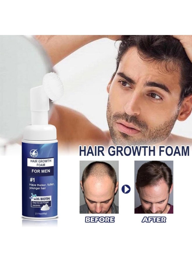 East Moon 5% Minoxidil Foam for Men: Hair Regrowth for Reduces Hair Loss - Suitable for Receding Hairline Hair Thinning - Thicker Fuller Hair - Image 2