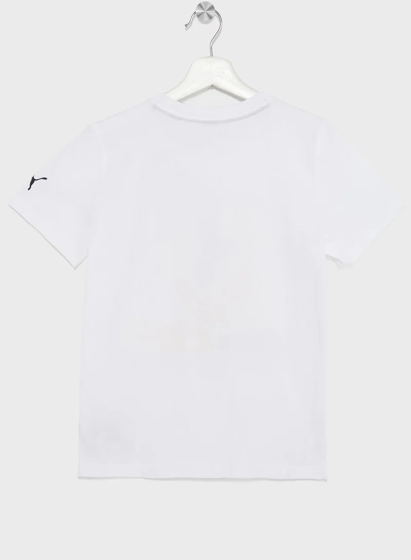 PUMA Kids Ferrari Race Colored  Big Shield T-Shirt