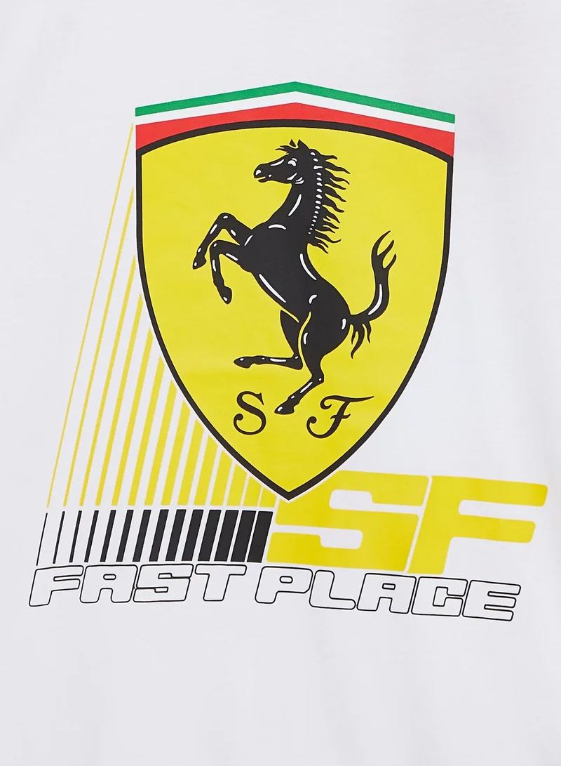 PUMA Kids Ferrari Race Colored  Big Shield T-Shirt