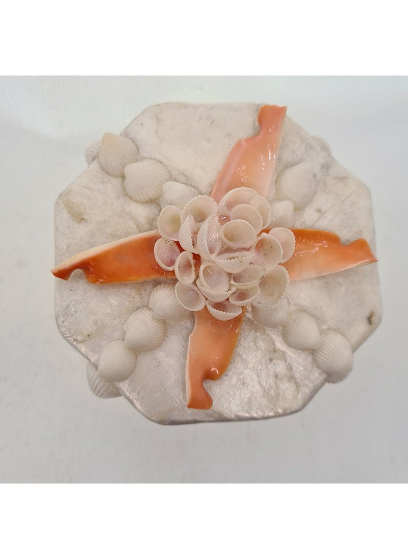 evinizdeki okyanus esintisi turkuaz hediyelik Ocean breeze turquoise gift box for your home Medium Mother of Pearl Hexagonal-Red Lips Box  - Image 2