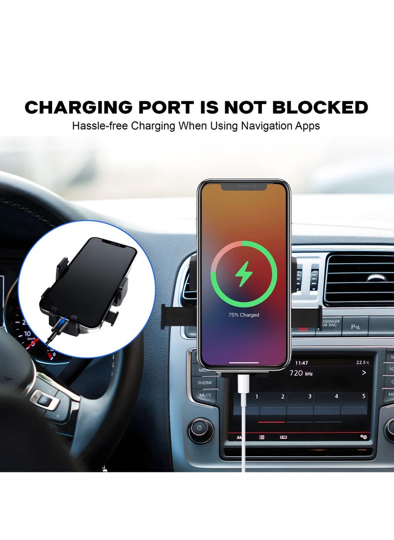 HM2A - Car Vent Phone Mount, Air Vent Holder Clip, Mobile Holder For Car Vent, Mobile Cell Phone Mount Handsfree Stand Cradle for iPhone, Samsung, and Most phones - Image 1