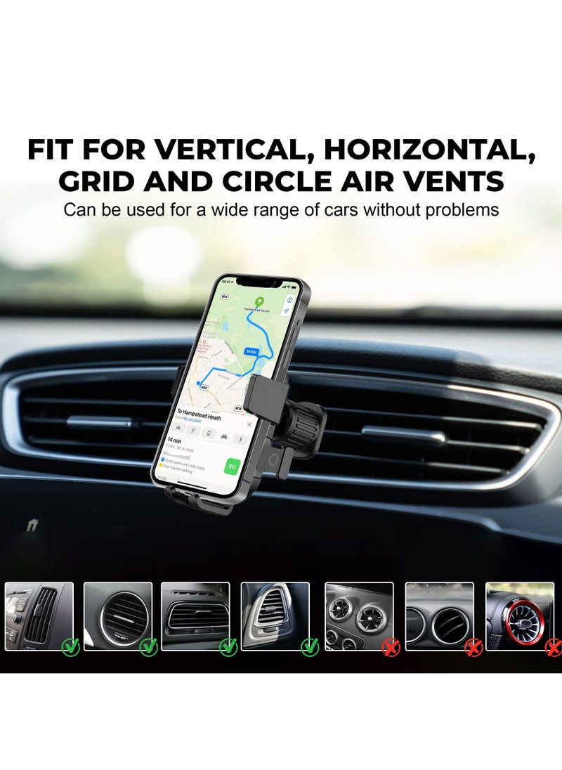 HM2A - Car Vent Phone Mount, Air Vent Holder Clip, Mobile Holder For Car Vent, Mobile Cell Phone Mount Handsfree Stand Cradle for iPhone, Samsung, and Most phones - Image 1