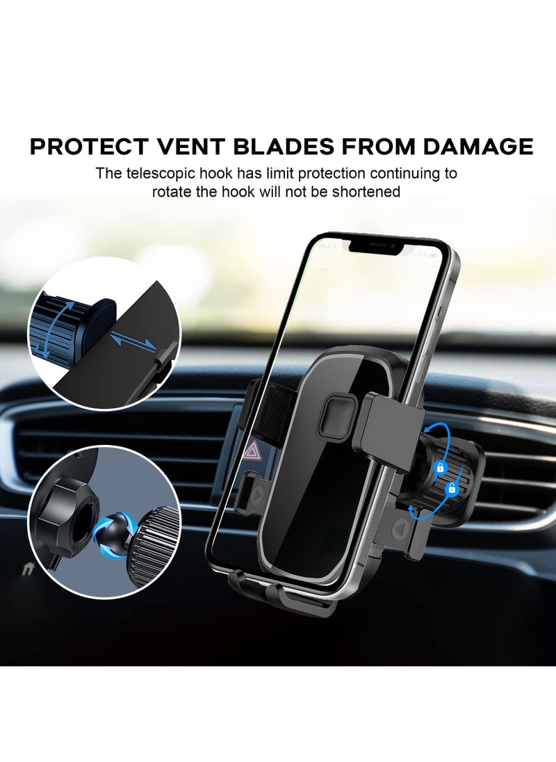 HM2A - Car Vent Phone Mount, Air Vent Holder Clip, Mobile Holder For Car Vent, Mobile Cell Phone Mount Handsfree Stand Cradle for iPhone, Samsung, and Most phones - Image 1