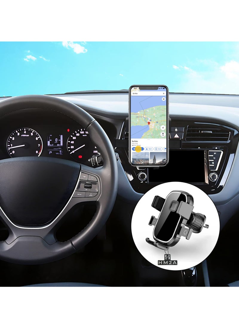 HM2A - Car Vent Phone Mount, Air Vent Holder Clip, Mobile Holder For Car Vent, Mobile Cell Phone Mount Handsfree Stand Cradle for iPhone, Samsung, and Most phones - Image 1