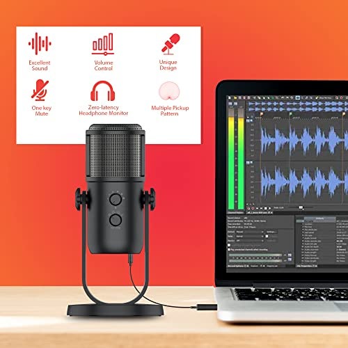 Audio Array AM-C29 4 Pickup Pattern Professional USB Plug & Play Condenser Microphone | 3.5 mm No Latency Monitoring, Volume Control & Mute Button | For Conference, Gaming, Podcasting & Live Streaming - Image 2