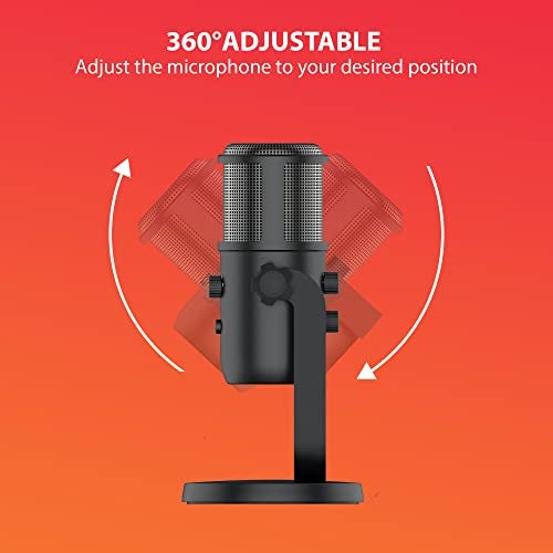 Audio Array AM-C29 4 Pickup Pattern Professional USB Plug & Play Condenser Microphone | 3.5 mm No Latency Monitoring, Volume Control & Mute Button | For Conference, Gaming, Podcasting & Live Streaming - Image 4