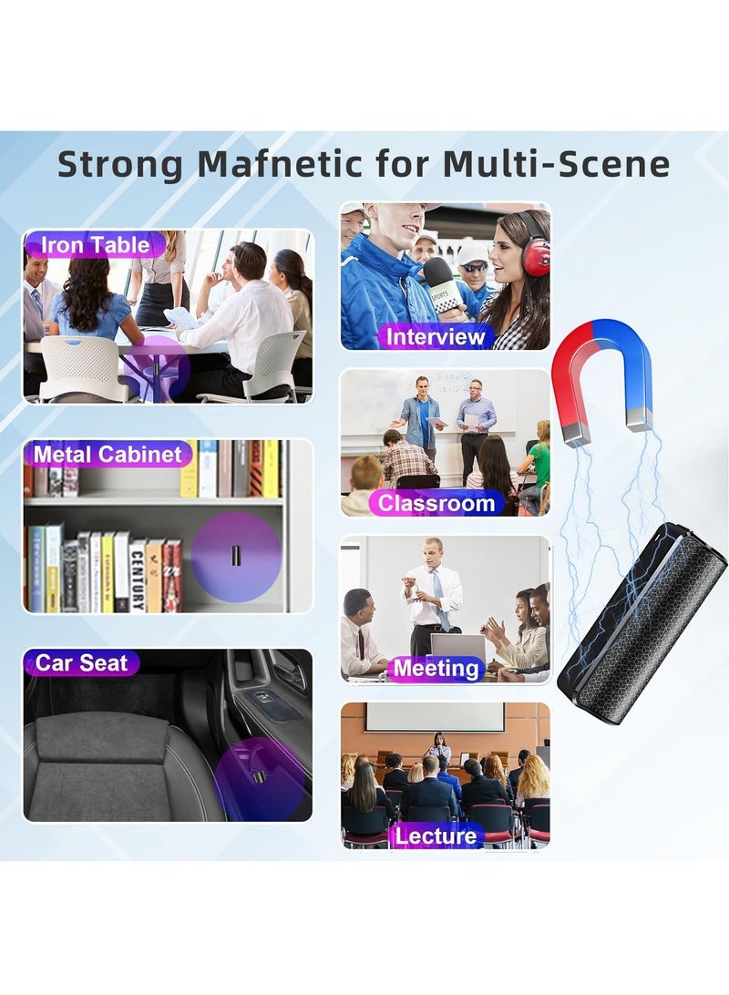 ZESTECH Digital Voice Recorder 128GB Portable Mini Magnetic Voice Activated Audio Recorder with AI Triple Noise Reduction 750H Storage 600H Battery for Meetings Interviews Classroom Everyday Use - Image 5