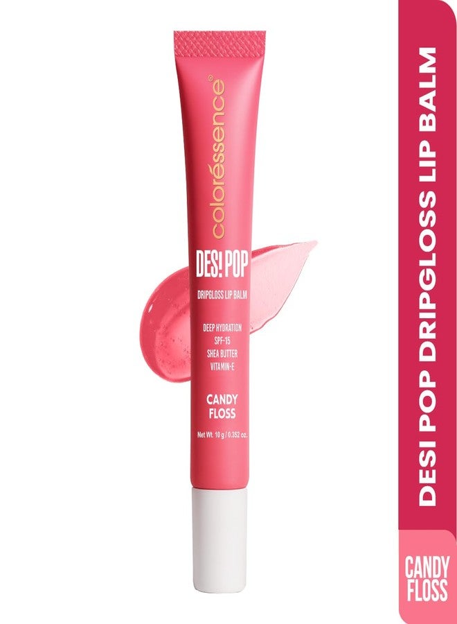 Coloressence Desi Pop DripGloss Lip Balm SPF-15, Candy Floss, 10gm | Lip Gloss Balm for Chapped Dry Pigmented Dark Lips | Deep Hydration | Enriched with Vitamin E, Shea Butter & Coconut Oil - Image 2