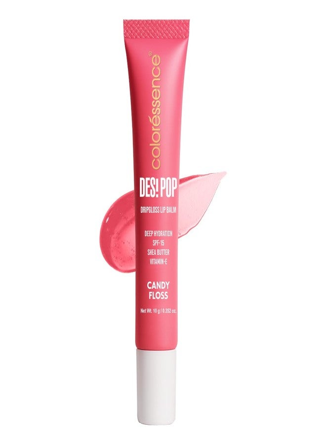 Coloressence Desi Pop DripGloss Lip Balm SPF-15, Candy Floss, 10gm | Lip Gloss Balm for Chapped Dry Pigmented Dark Lips | Deep Hydration | Enriched with Vitamin E, Shea Butter & Coconut Oil - Image 1