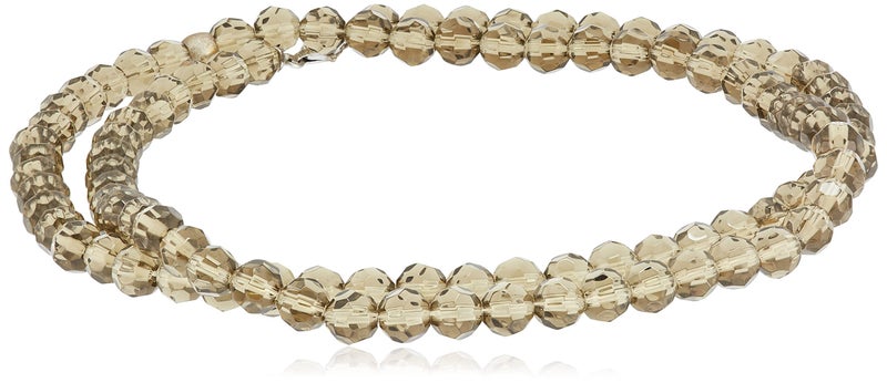 ESPRIT Women's Sterling Silver Glass Beads Bracelet, Taupe - Image 1