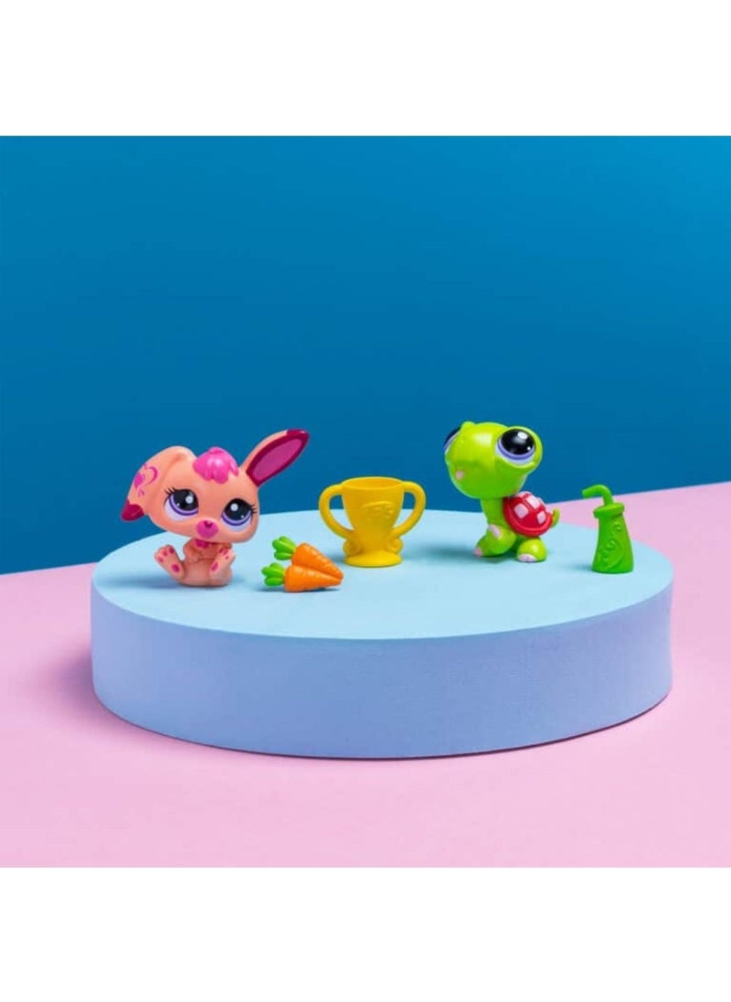 Littlest Pet Shop - Minis 2-Piece Figure Set S2 - Tortoise and Rabbit - 5 cm Minis - Image 1