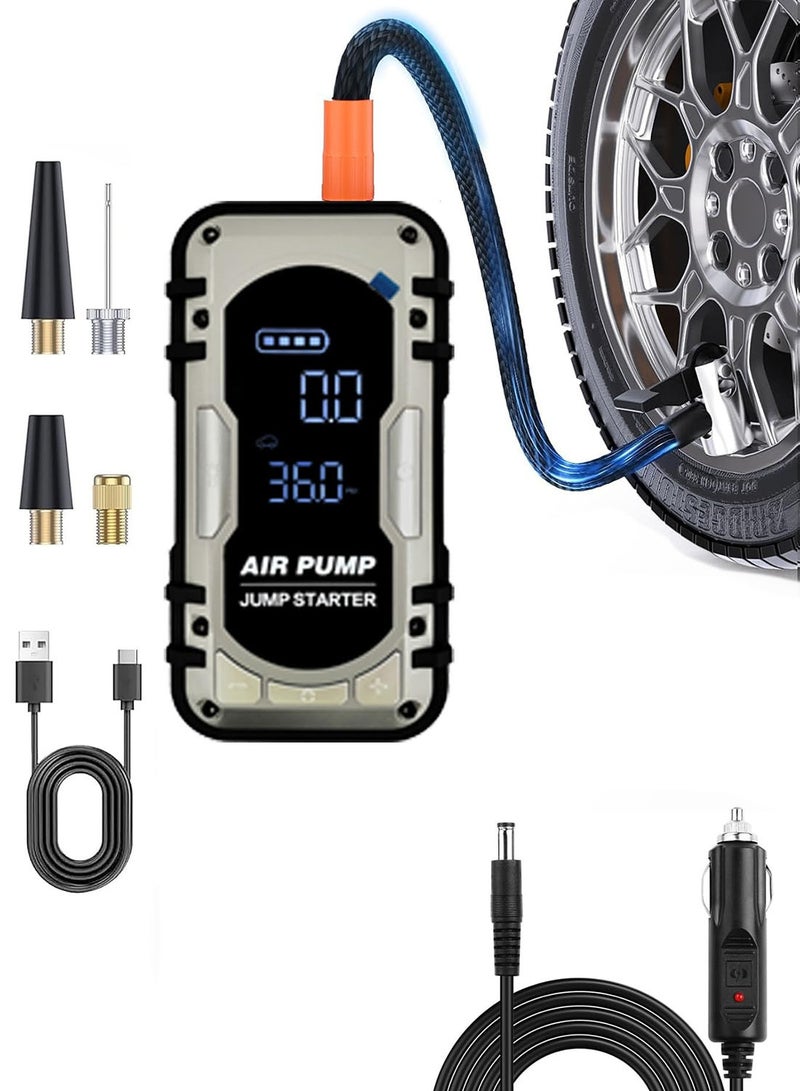 AGD Multifunctional Car Starter, Equipped with Emergency Fast Charging, with Car Air Compressor, and Built-in Powerful LED Lighting - Image 5