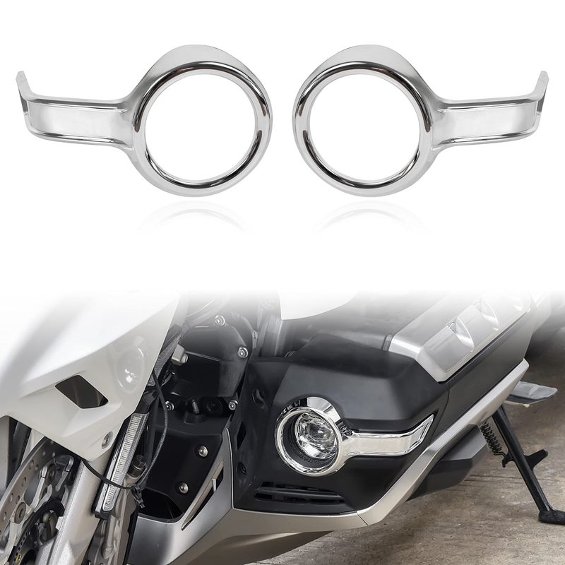 VEISUTOR Fog Light Trim for Gold Wing GL1800 Chrome Fog Lights Trim Ring Fog Lights Bezel Decorative Frame Sticke for Honda Gold Wing Tour GL 1800 20182024 Accessories