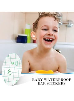 Aikenn Aikenn 60-Piece Baby Waterproof Ear Stickers with Absorbent Cotton, For Swimming Shower Ear Protectors with Ear Plugs for Kids Newborn Disposable Ear Covers for Shower Surfing Snorkeling and Other Water Sports (White)  - Image 3