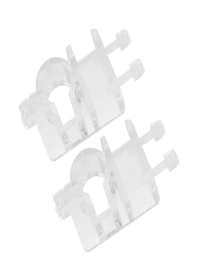 Zerodis 2Pcs Aquarium Acrylic Transparent Pipe Fixture, Aquarium Hose Fixing Clip for Fix 12-16mm Inflow Outflow Tube - Image 3