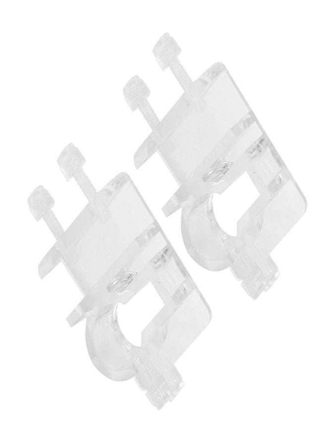 Zerodis 2Pcs Aquarium Acrylic Transparent Pipe Fixture, Aquarium Hose Fixing Clip for Fix 12-16mm Inflow Outflow Tube - Image 1
