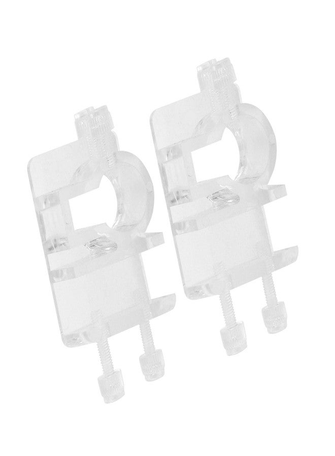 Zerodis 2Pcs Aquarium Acrylic Transparent Pipe Fixture, Aquarium Hose Fixing Clip for Fix 12-16mm Inflow Outflow Tube - Image 2