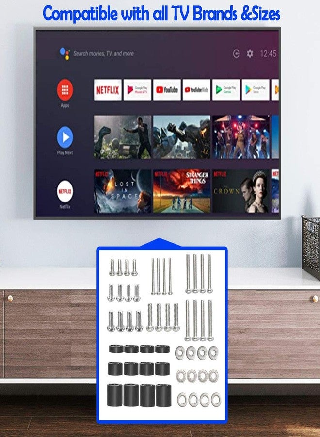 Coret Universal TV Mount Hardware Kit, Compatible with LG, Sanyo, Haier & More, Wall Mount, Includes M4, M5, M6 Screws, Washers & Spacers - Image 4