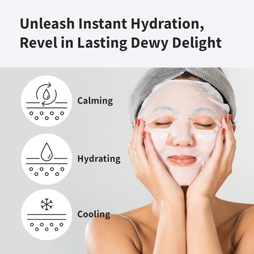 BENTON Aloe Soothing Mask Pack 23g 10 Pack (230g_new) - Aloe & Green Tea Leaf Water Contained Hydrating and Cooling Facial Mask Sheet, Fresh Moisturizing and Cooling Effect - Image 2
