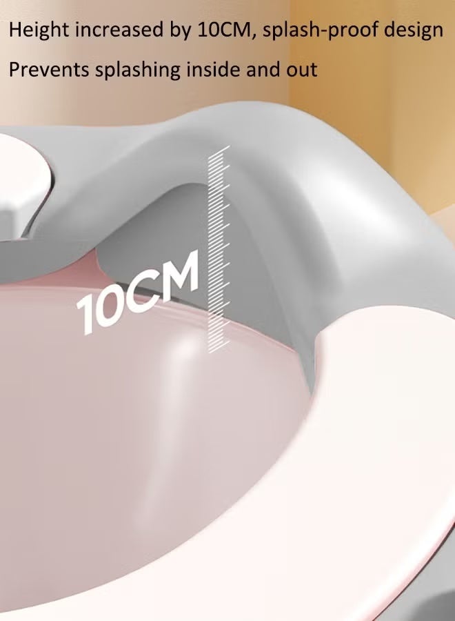 Berma Baby مقعد مرحاض لتدريب الأطفال على استخدام المرحاض مع مقابض مبطنة ناعمة، مجموعة راقية، تصميم مزدوج مضاد للانزلاق وواقي من الرذاذ للأولاد والبنات - Image 5