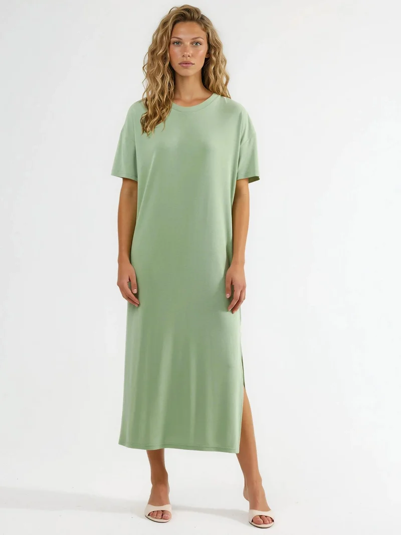 بوسيم BUSEM Loose Fit Midi Dress with Slit