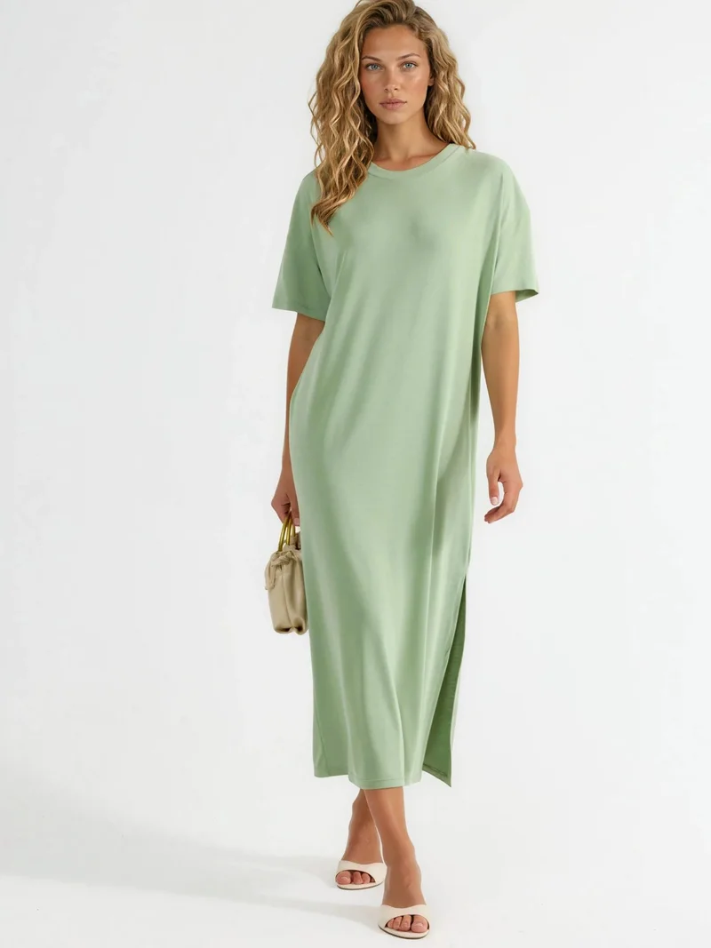 بوسيم BUSEM Loose Fit Midi Dress with Slit