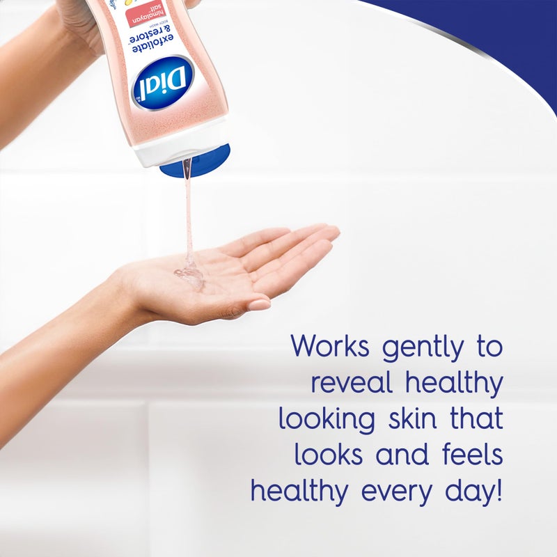 Dial Body Wash, Exfoliate & Restore Himalayan Salt, 16 Fl Oz (Pack of 4), Hydraclean Complex & Vitamin E, Gentle, Leaves Skin Feeling Nourished, Dermatologist-Tested, No Parabens & Sulfates - Image 4