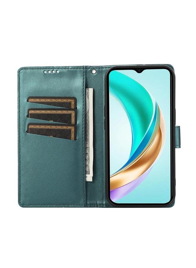 Zaboon Case For Honor X9c Global / Magic7 Lite PU Genuine Leather Texture Embossed Line Phone Case  - Image 4
