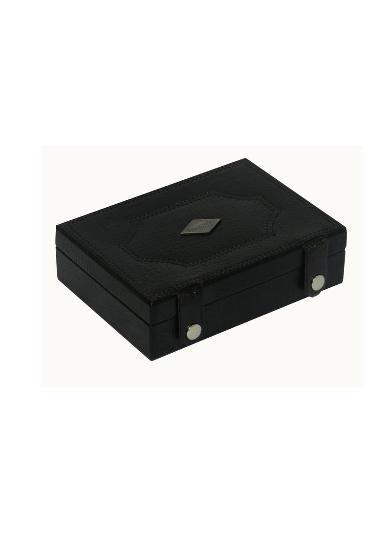LAVERI LEATHER Laveri Cufflink Storage Display Box with Ring Holder Showcase for Store Display, Jewelry Show & Home ~ Jewelry Tray Organizer  - Image 2