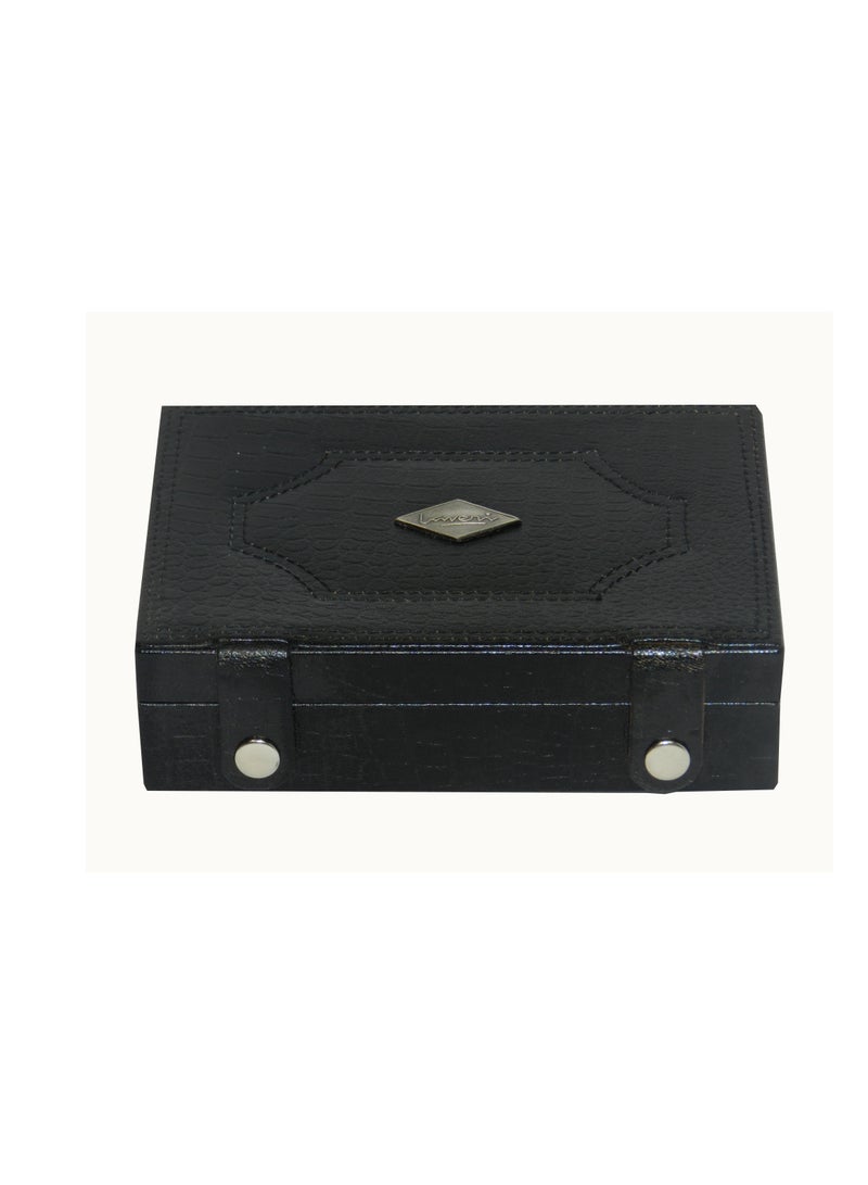 LAVERI LEATHER Laveri Cufflink Storage Display Box with Ring Holder Showcase for Store Display, Jewelry Show & Home ~ Jewelry Tray Organizer  - Image 5