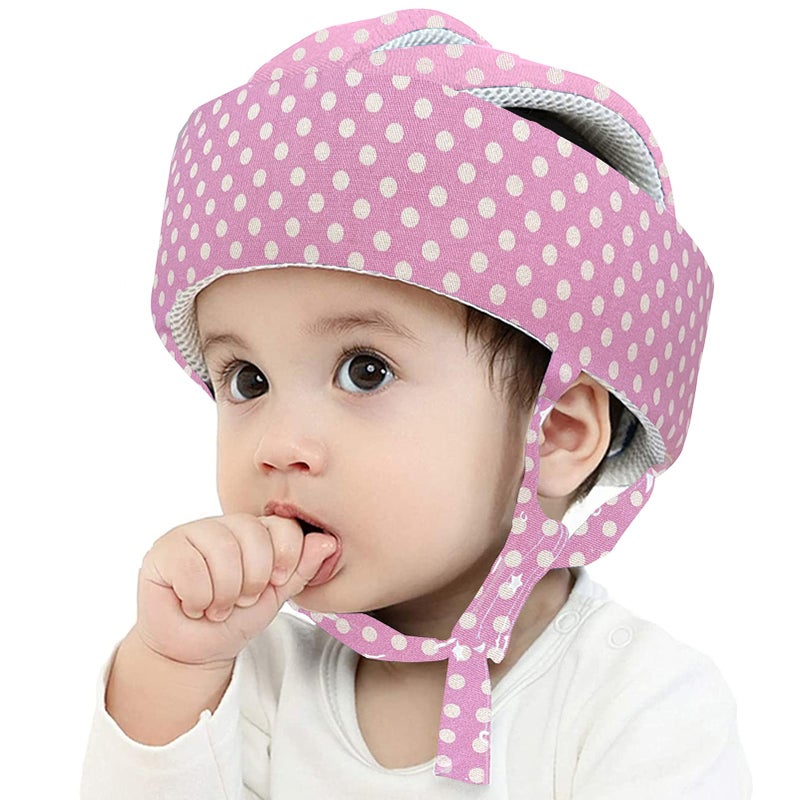 Ocanoiy Baby Helmet Toddler Children Headguard Infant Head Cushion Protective Harnesses Cap Soft Adjustable Kid Hat Head Protector (Pink) - Image 1