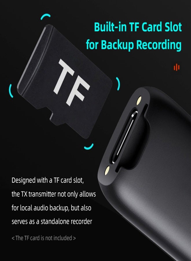 هوهم ميكروفون لاسلكي هوهيم MIC-01 بتردد 2.4 جيجا هرتز، يعمل بمغناطيس أو مشبك، مناسب للهواتف الذكية، مزود بثلاثة مستويات لإلغاء الضوضاء، وفتحة مدمجة لبطاقة ذاكرة TF، وجهاز تحكم عن بعد، وحقيبة حمل، وميكروفون خارجي لـ - Image 5