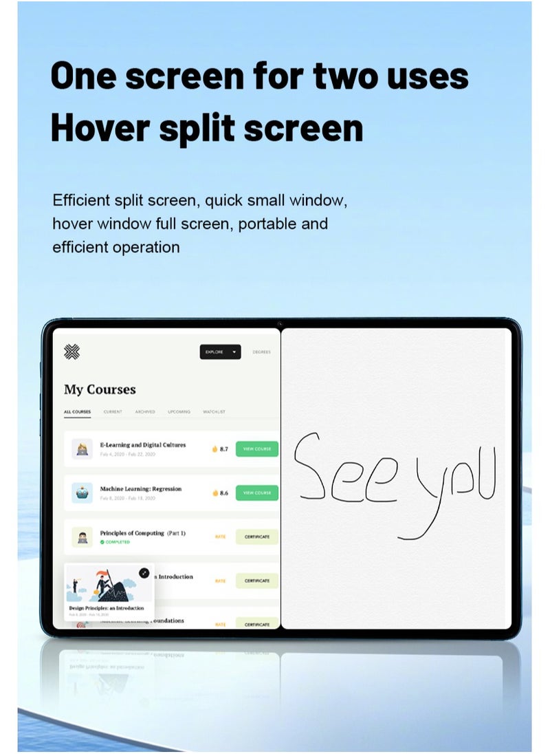 Umiio Smart Tablet PC 10.1-inch HD Screen 8GB RAM 256GB ROM Front and Rear Camera WiFi and Dual SIM 5G Network Android Tab with Leather Cover Keyboard and Mouse  - Image 3