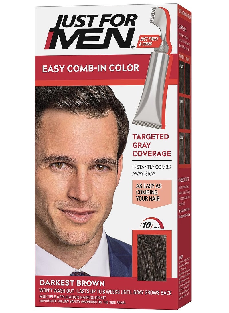 Just For Men - Just For Men Easy Comb-In Color - Darkest Brown - Image 1