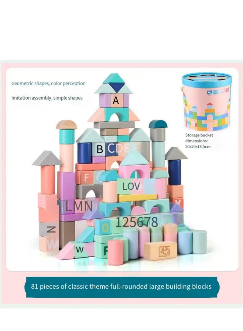 Wooden Building Blocks Set for Kids Stacker Stacking Game Construction Toys Set Preschool Geometry letter Learning Educational Toys,Montessori Toys Fine Motor Skill for Boys Girls 3+ Year Old - Image 3