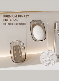 bdo Large Soap Dish Holder, Self Draining Bar Soap Holder, Plastic Soap Bar Container, Soap Saver for Shower, Bathroom, Kitchen - Without Cover  - Image 5