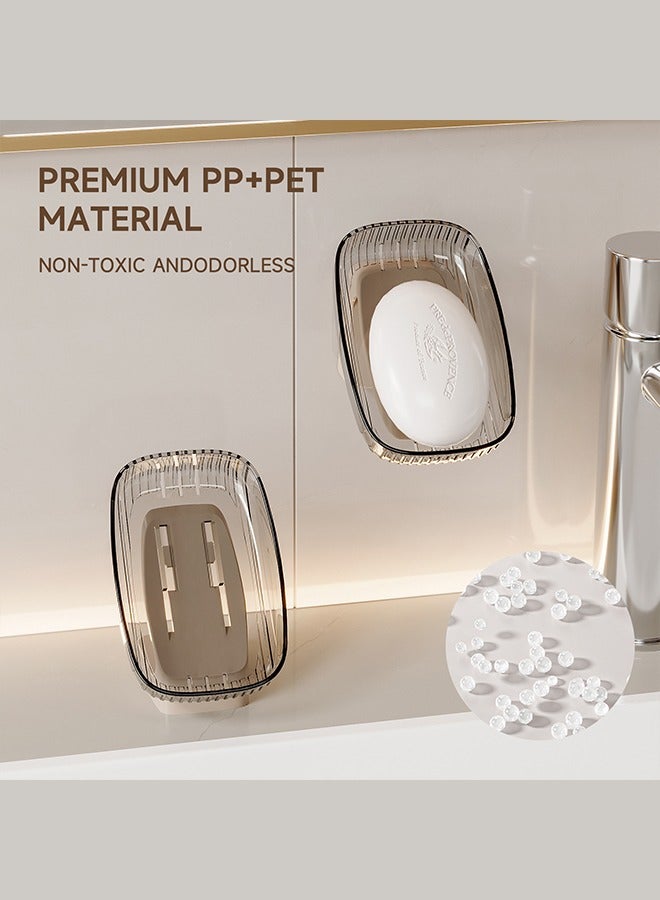 bdo Large Soap Dish Holder, Self Draining Bar Soap Holder, Plastic Soap Bar Container, Soap Saver for Shower, Bathroom, Kitchen - Without Cover - Image 5