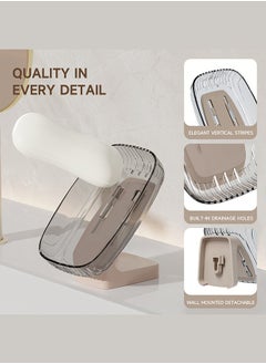 bdo Large Soap Dish Holder, Self Draining Bar Soap Holder, Plastic Soap Bar Container, Soap Saver for Shower, Bathroom, Kitchen - Without Cover  - Image 4