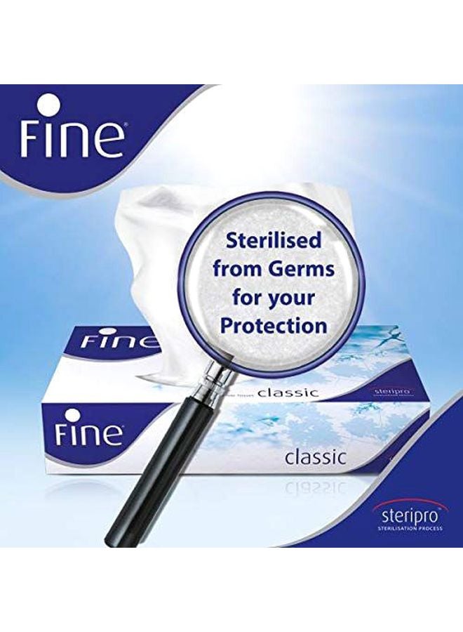 Fine Pack Of 10 Classic Facial Tissue White - Image 2