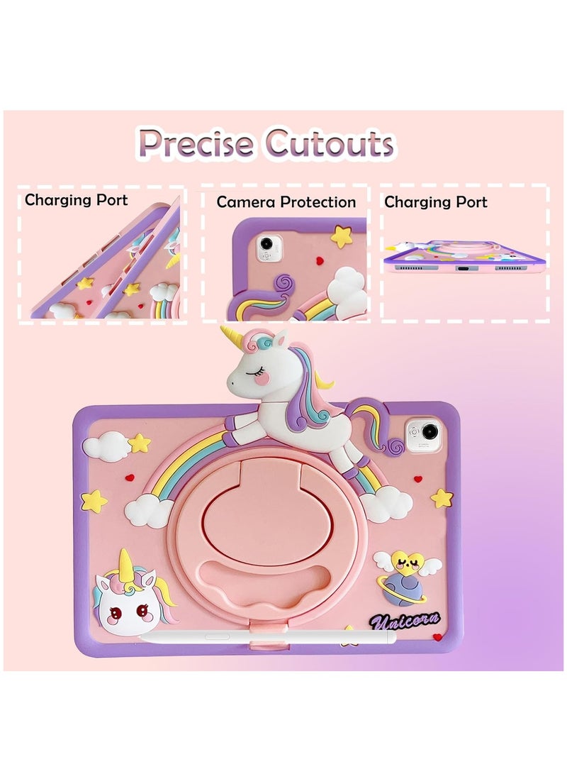 Tablet Case Compatible with Honor Pad X9a 11.5 Inch 2025 Kids Cover with Pen Holder, 360° Rotating Handle Stand - Image 4