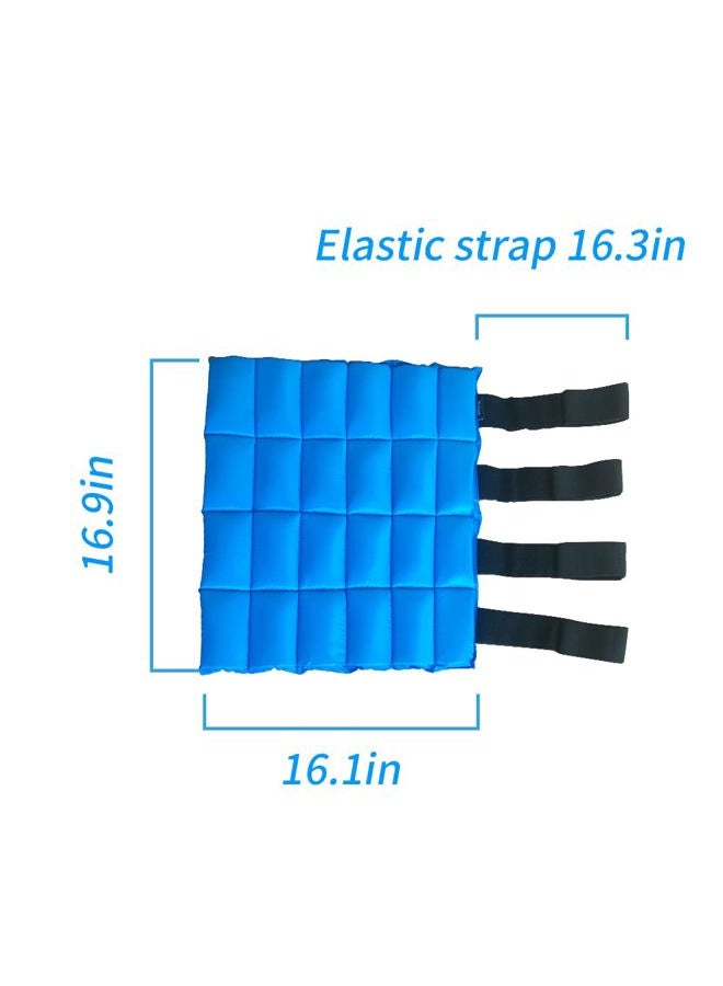 Mrice Ice Boot for Horses Ice Pack Wraps, Cooling Wraps for Hock & Horse Injuries, Reusable Horse Leg Ice Boot Cold Pack with Flexible Straps, Universal Size, 16.9" x 16.1" Blue - 1 Pair - Image 5