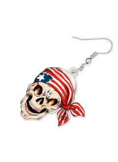 Newei Acrylic Halloween Sweet Pirate Skull Earrings Drop Dangle Fashion Charms Jewelry For Women Gift (Pirate B)  - Image 4