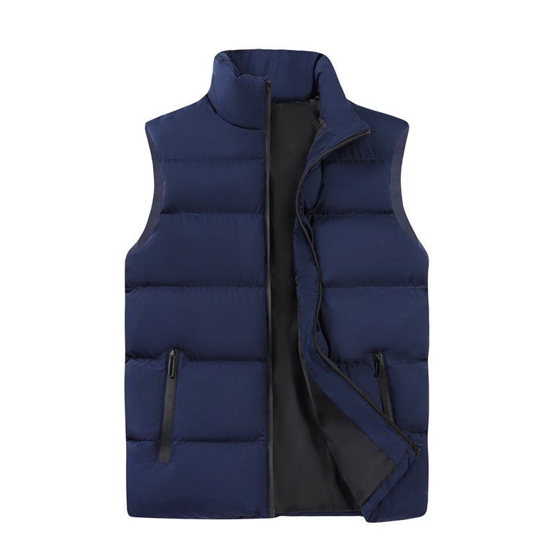 Mens Autumn Winter Casual Padded Vest Plus Size Wine red  - Image 1