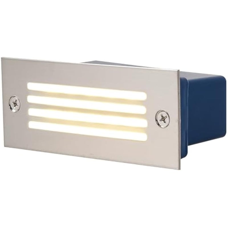 V.nice LED Step Lights Outdoor Recessed Wall Light – 3W IP65 Waterproof Stair Lighting, 3000K/6000K, Silver Aluminum, Embedded Deck Light Fixture for Indoor Outdoor Pathway - Image 1