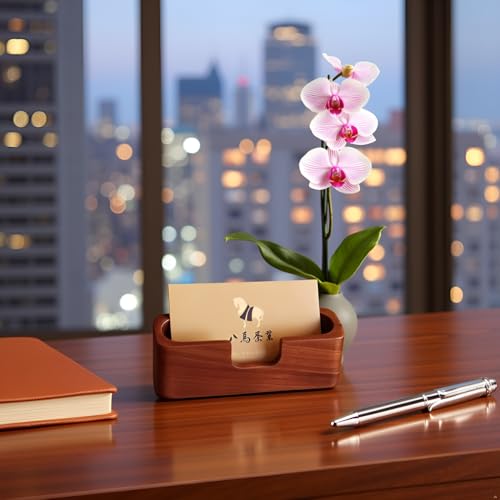 ZYNTIX Visiting Card Holder for table Elegant Visiting Card & Credit Card Holder for Desk Sleek Design for Professional Display Perfect for Office, Business Meetings - Image 2